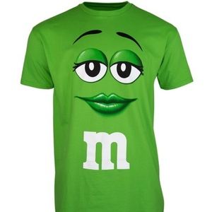 Green M&M Halloween costume adult t-shirt size XL